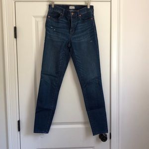 Madewell 9” skinny skinny jeans size 29T